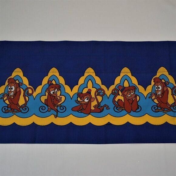 Vintage 1992 Disney Aladdin Valance Capuchin Sidekick Abu USA Made 78" x 17" - Picture 4 of 9